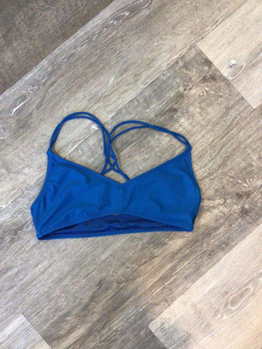Volcom Blue Bikini Swim Top SIze Small